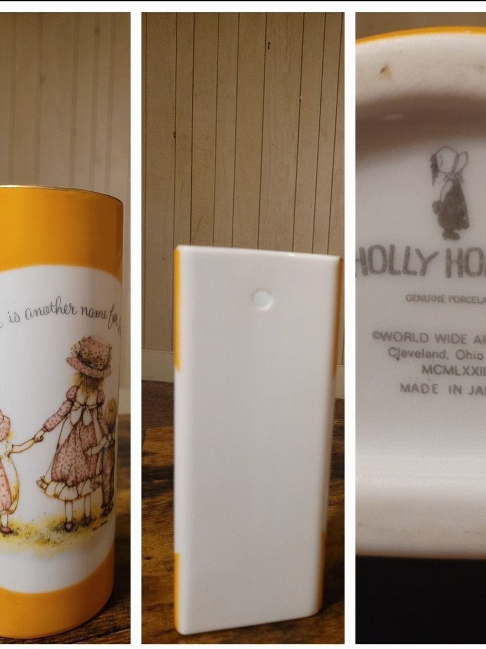 Vintage 1970s Holly Hobbie Ceramic Vase Mother Is Another Name For Love